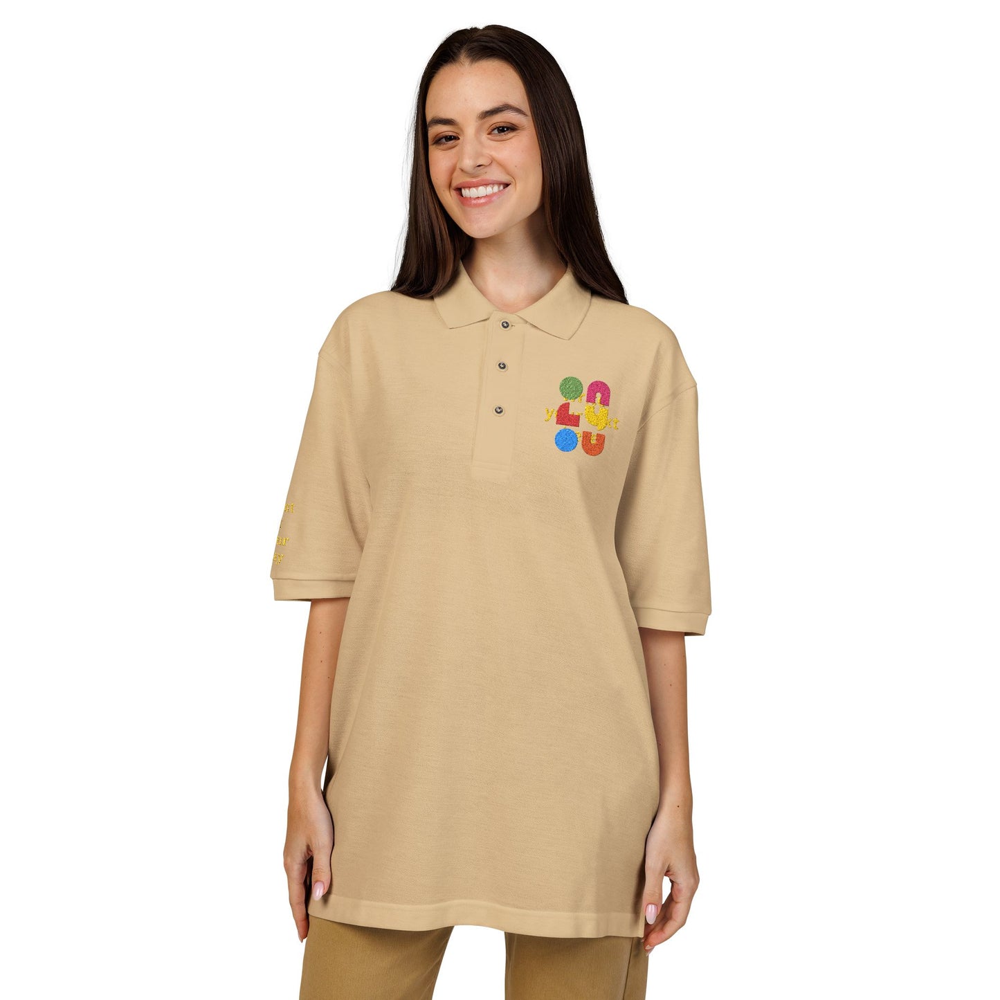 Personalized Embroidered Polo Shirt — Add your logo or type your text