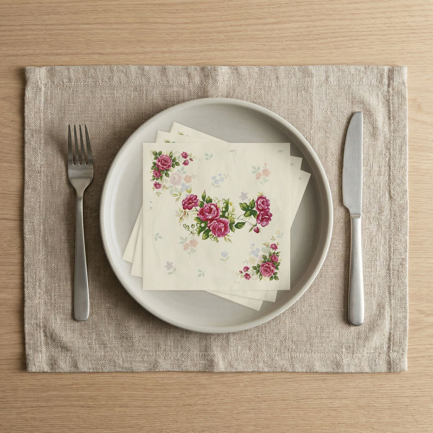 Vintage Rose Cocktail Napkins – Gol Sorkhi