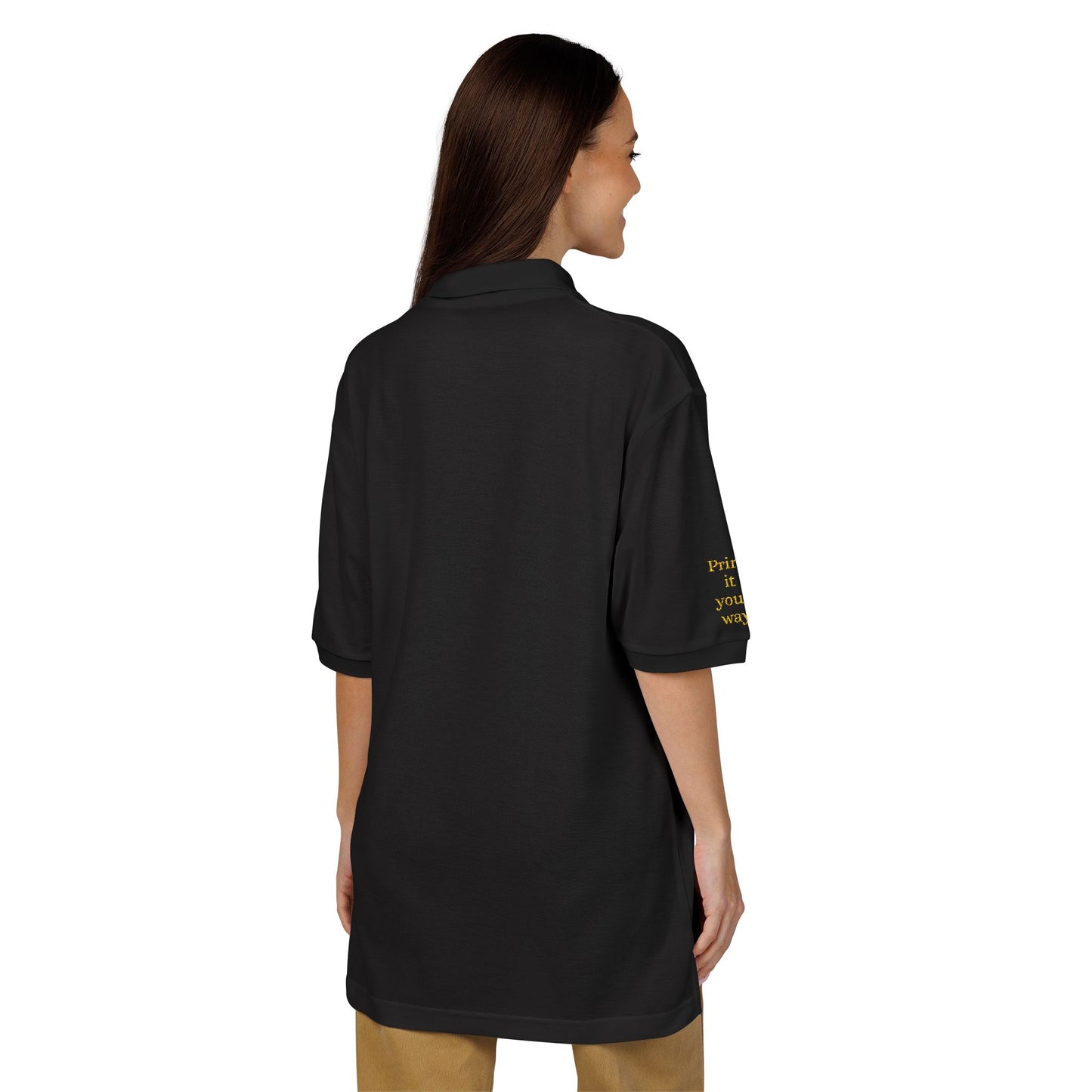 Personalized Embroidered Polo Shirt — Add your logo or type your text
