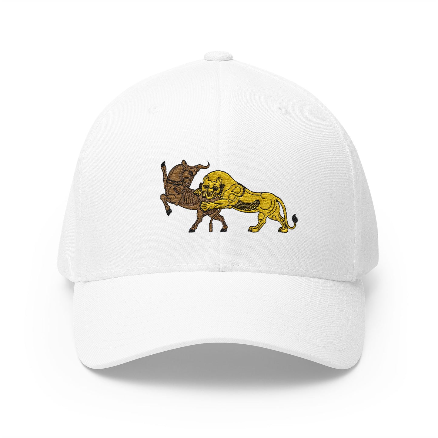 Embroidered Lion vs Bull Cap — Structured Baseball Hat